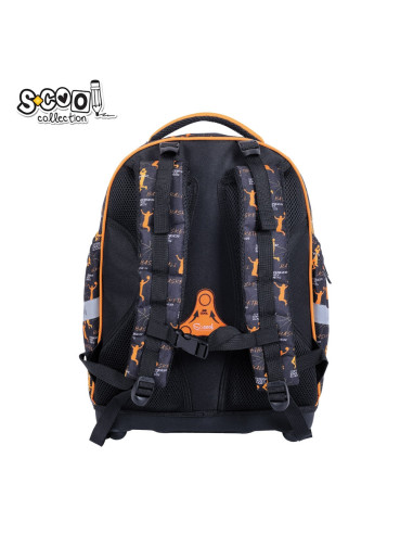 SC2946,Ghiozdan anatomic S-COOL SC2946, 39x33x18 cm, Motiv basketball