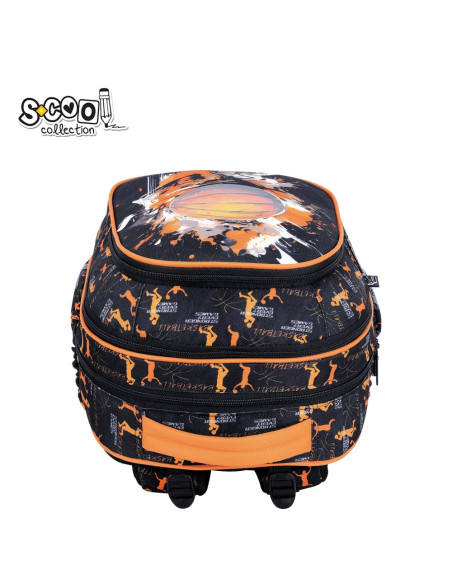 SC2946,Ghiozdan anatomic S-COOL SC2946, 39x33x18 cm, Motiv basketball