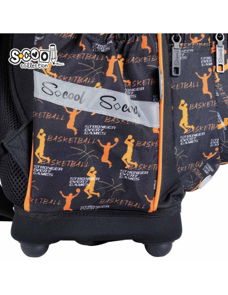 SC2946,Ghiozdan anatomic S-COOL SC2946, 39x33x18 cm, Motiv basketball