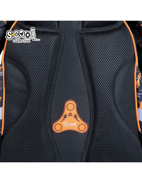 SC2946,Ghiozdan anatomic S-COOL SC2946, 39x33x18 cm, Motiv basketball