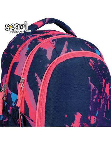 SC2972,Ghiozdan anatomic S-COOL SC2972, 41x28x17 cm, Motiv light stripes SC2972,Ghiozdan anatomic S-COOL SC2972, 41x28x17 cm, Motiv light stripes