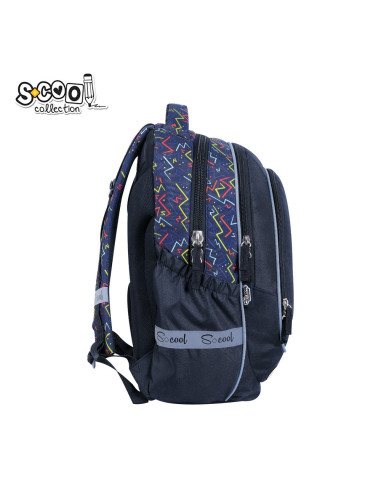 SC2977,Ghiozdan anatomic S-COOL SC2977, 41x28x17 cm, Motiv light up