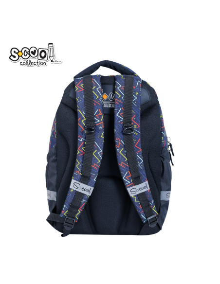 SC2977,Ghiozdan anatomic S-COOL SC2977, 41x28x17 cm, Motiv light up