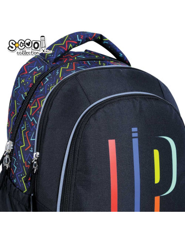 SC2977,Ghiozdan anatomic S-COOL SC2977, 41x28x17 cm, Motiv light up