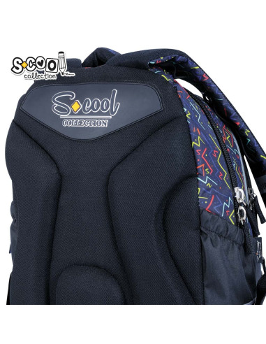SC2977,Ghiozdan anatomic S-COOL SC2977, 41x28x17 cm, Motiv light up