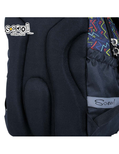 SC2977,Ghiozdan anatomic S-COOL SC2977, 41x28x17 cm, Motiv light up