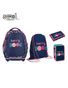 Set Micul Scolar: Ghiozdan, Penar echipat, Sac Sport, Portofel, Berry Good - S-COOL 2