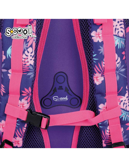 SC2943,Ghiozdan anatomic FLAMINGO, 39x33x18 cm - S-COOL SC2943,Ghiozdan anatomic FLAMINGO, 39x33x18 cm - S-COOL