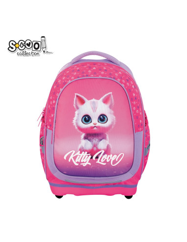 SC2942,Ghiozdan anatomic KITTY LOVE, 39x33x18 cm - S-COOL