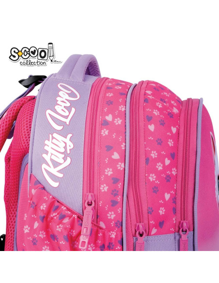 SC2942,Ghiozdan anatomic KITTY LOVE, 39x33x18 cm - S-COOL