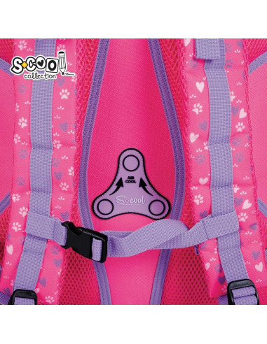 SC2942,Ghiozdan anatomic KITTY LOVE, 39x33x18 cm - S-COOL