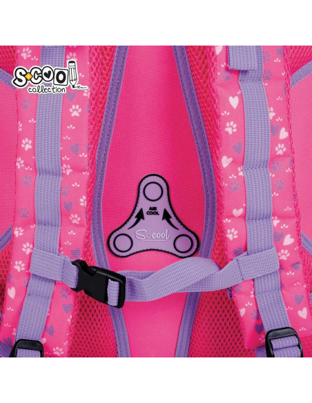 SC2942,Ghiozdan anatomic KITTY LOVE, 39x33x18 cm - S-COOL