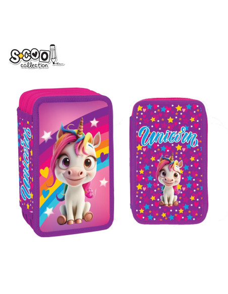 SC2936,Penar neechipat cu 3 fermoare S-COOL SC2936, Motiv unicorn