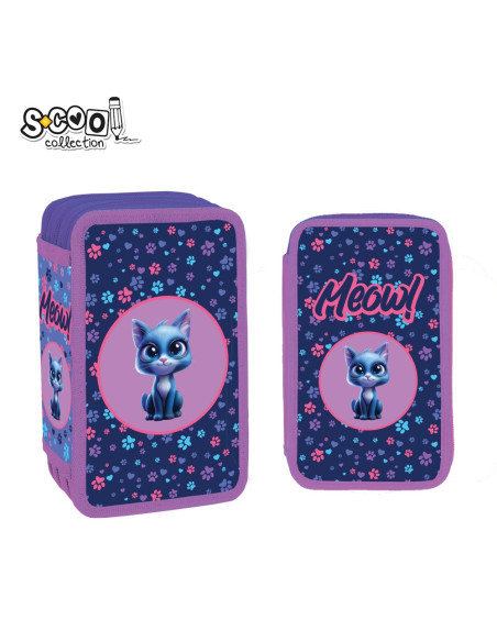 SC2938,Penar neechipat cu 3 fermoare S-COOL SC2938, Motiv meow