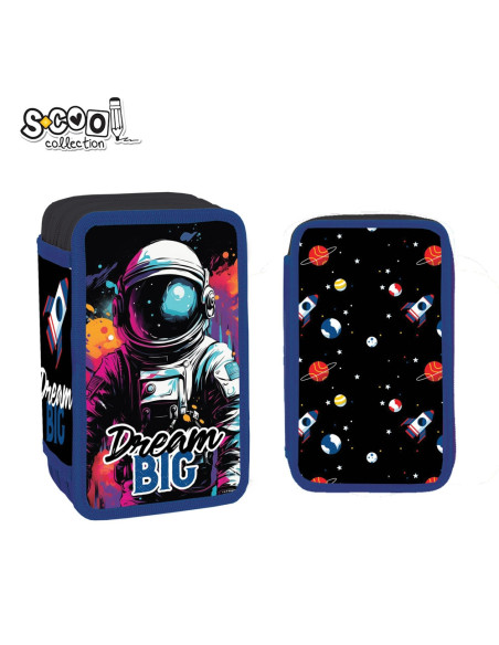 SC2941,Penar neechipat cu 3 fermoare S-COOL SC2941, Motiv dream big SC2941,Penar neechipat cu 3 fermoare S-COOL SC2941, Motiv dream big
