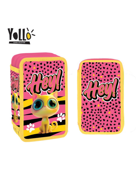 YL130,Penar echipat cu 3 fermoare, 38 piese YOLLO YL130, Motiv hey