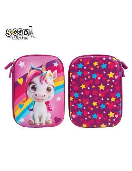 SC3017,Penar neechipat 3D S-COOL SC3017, 22.5x15.5x6 cm, Motiv unicorn