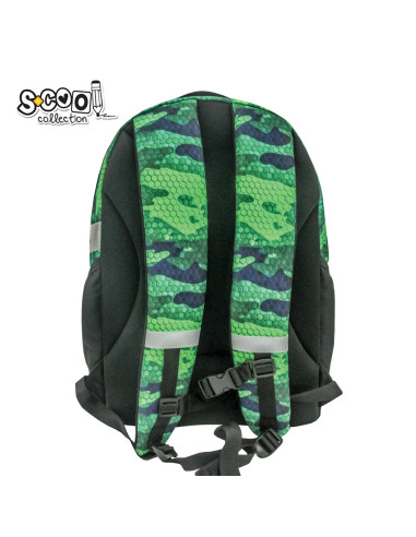 SC3183,Ghiozdan anatomic Urban, GREEN ARMY, 43x29x22 cm - S-COOL