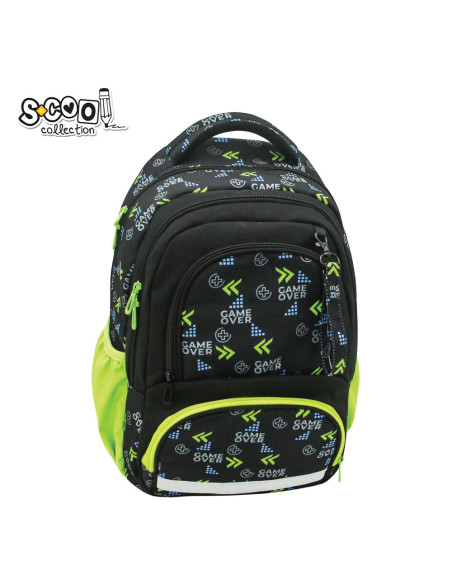 SC2968,Ghiozdan ergonomic, compartiment laptop, GAME OVER, 42x31x16 cm - S-COOL