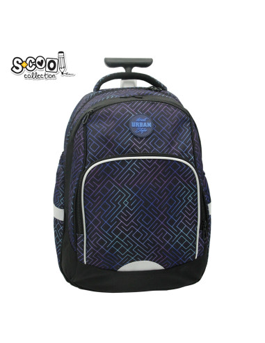 SC3205,Ghiozdan trolley Urban, MAZE, 46x34x20 cm - S-COOL
