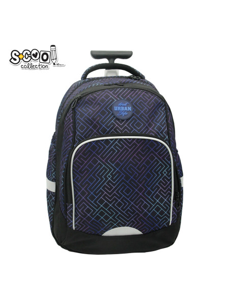 SC3205,Ghiozdan trolley Urban, MAZE, 46x34x20 cm - S-COOL