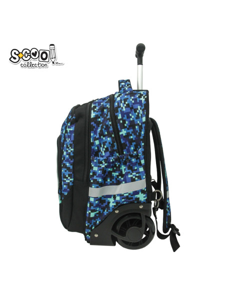 SC3206,Ghiozdan trolley Urban, PIxELS, 46x34x20 cm - S-COOL