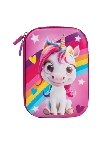 Penar neechipat 3D, 1 fermoar, UNICORN, 22.5x15.5x6 cm - S-COOL