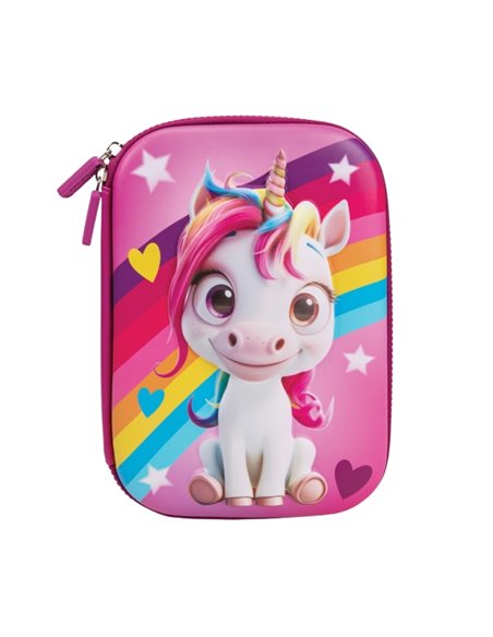 Penar neechipat 3D, 1 fermoar, UNICORN, 22.5x15.5x6 cm - S-COOL