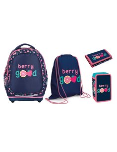 Set Micul Scolar: Ghiozdan, Penar echipat, Sac Sport, Portofel, Berry Good - S-COOL