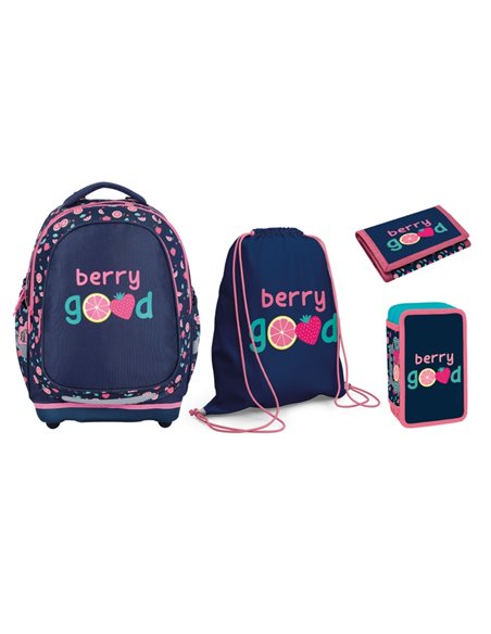 Set Micul Scolar: Ghiozdan, Penar echipat, Sac Sport, Portofel, Berry Good - S-COOL