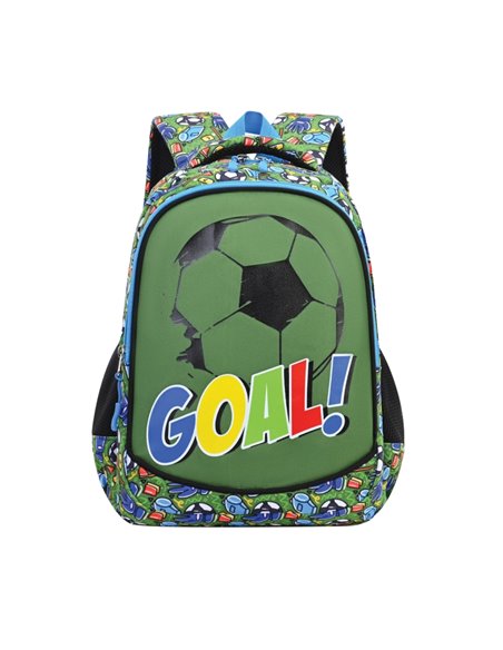 Ghiozdan gradinita S-COOL SC3001, 34x23x14 cm, Motiv goal