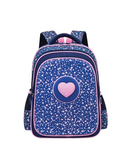 Ghiozdan 3D ergonomic PINK HEART, 42x30x22 cm - S-COOL