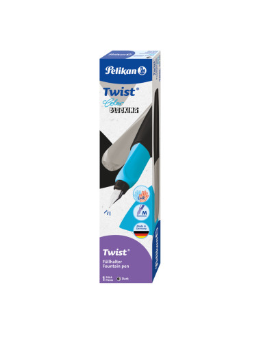 826235,Stilou Twist Pelikan 826235 Color blocking, penita M, grip economic, ambidextru, Dark