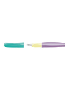 607612,Stilou twist color blocking, penita m, grip ergonomic, ambidextru, 1 rezerva mare inclusa, prezentare pe display 15 buc 2