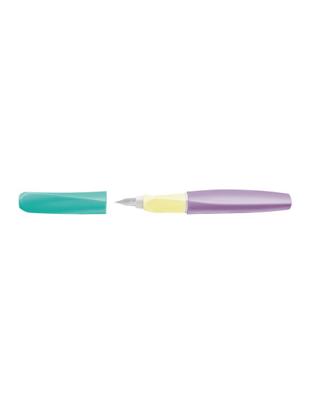 607612,Stilou twist color blocking, penita m, grip ergonomic, ambidextru, 1 rezerva mare inclusa, prezentare pe display 15 buc