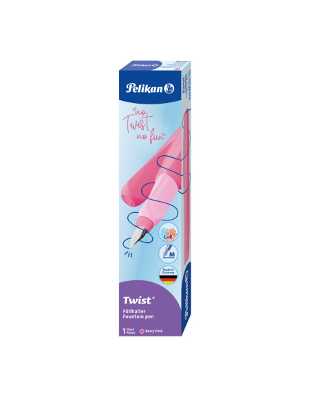 826280,Stilou Twist Pelikan 826280, penita M, grip economic, ambidextru, Berry pink