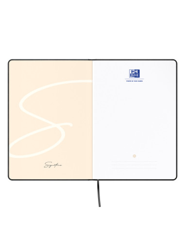 400154943,Caiet premium cu elastic oxford signature, a5 80f, hartie optik 90g/mp, scribzee, coperta rigida, semn carte, buzunar 