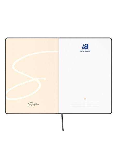 400154943,Caiet premium cu elastic oxford signature, a5 80f, hartie optik 90g/mp, scribzee, coperta rigida, semn carte, buzunar 