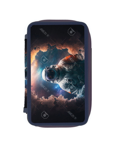 400198299,Penar neechipat,2 fermoare, fermoar mare, interior textil, dimensiune 20 x 13 x 4.5 cm, motiv astronaut