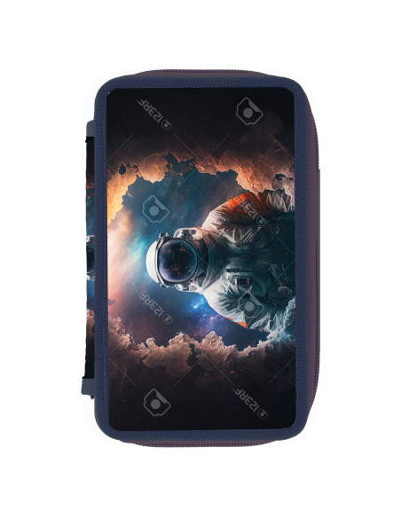 400198299,Penar neechipat,2 fermoare, fermoar mare, interior textil, dimensiune 20 x 13 x 4.5 cm, motiv astronaut