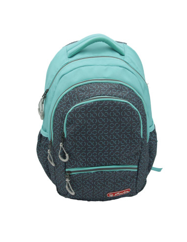 400198040,Rucsac herlitz zipper pro: ergonomic, spatios, poliester reciclat rezistent la apa, bretele ajustabile, banda/fermoare