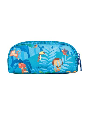 Penar tip etui, 1 compartiment, motiv jungle safari