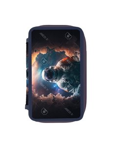 Penar neechipat cu 2 fermoare Herlitz 400198299, Motiv astronaut