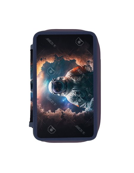 Penar neechipat cu 2 fermoare Herlitz 400198299, Motiv astronaut
