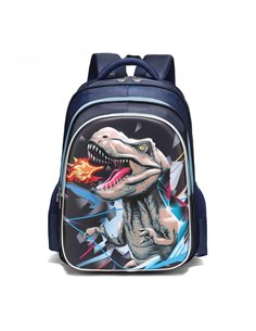 Ghiozdan scoala design 3D S-COOL SC3068, Motiv T-REX