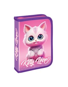 Penar neechipat 1 fermoar, 2 extensii S-COOL SC2930, Motiv kitty love