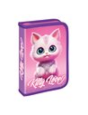 Penar neechipat 1 fermoar, 2 extensii S-COOL SC2930, Motiv kitty love