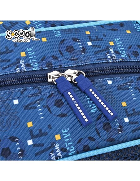 Ghiozdan scoala ergonomic 3D S-COOL SC2994, Football limited edition