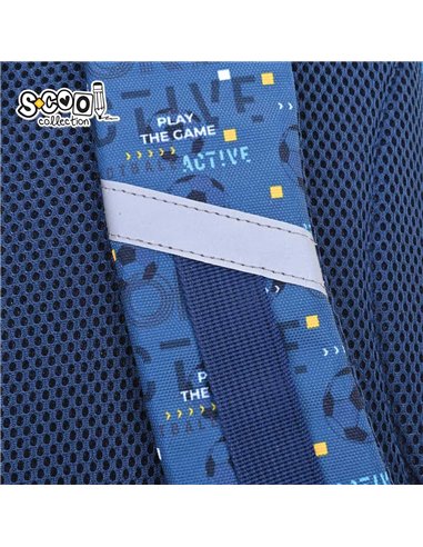 Ghiozdan scoala ergonomic 3D S-COOL SC2994, Football limited edition