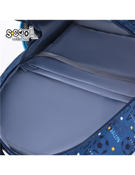 Ghiozdan scoala ergonomic 3D S-COOL SC2994, Football limited edition